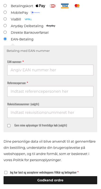 EAN Betaling