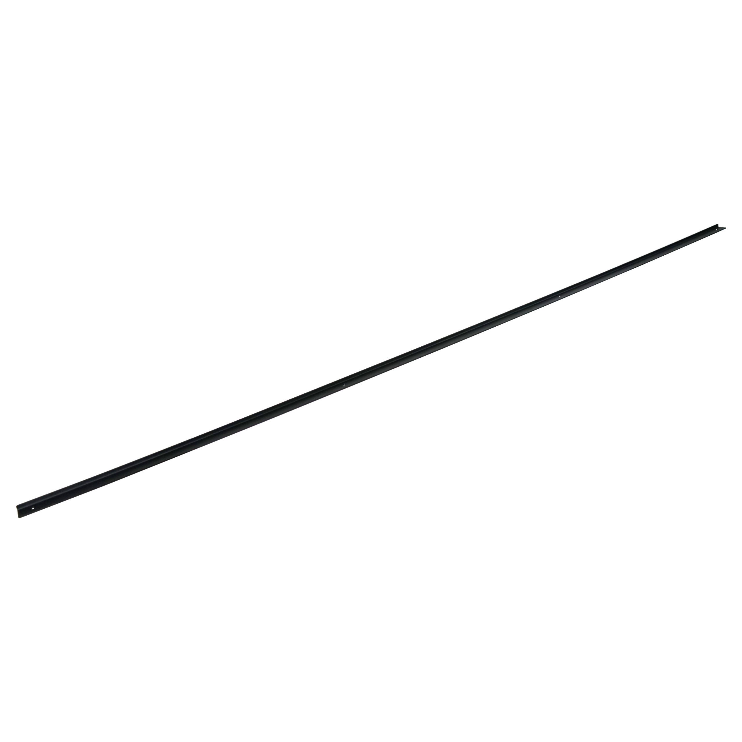 Kantliste til gummigulv - Stål - Sort