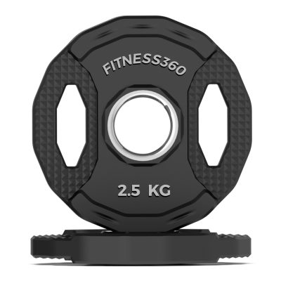 Vægtskive med håndtag - 2,5 kg - Sort