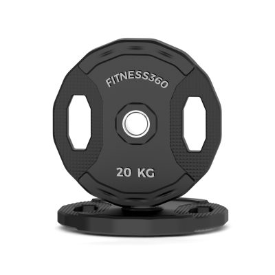 Vægtskive med håndtag - 20 kg - Sort