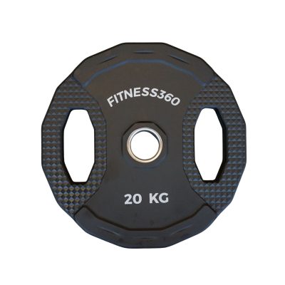 Vægtskive med håndtag - 20 kg - Sort