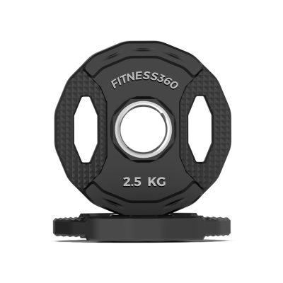 Vægtskive med håndtag - 2,5 kg - Sort