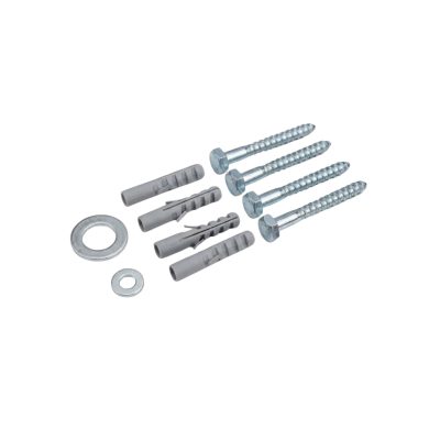 4 stk. Fransk Skrue inkl Dyvel og skive - M10