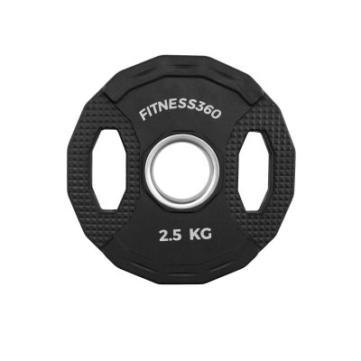 Vægtskive med håndtag - 2,5 kg - Sort