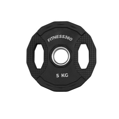 Vægtskive med håndtag - 5 kg - Sort