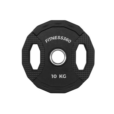 Vægtskive med håndtag - 10 kg - Sort