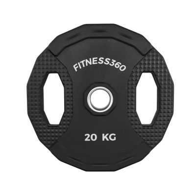 Vægtskive med håndtag - 20 kg - Sort