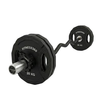Curl Bar (EZ Bar) med 100 kg vægtskiver