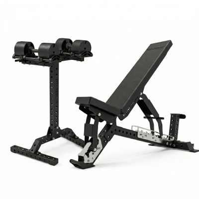 Justerbare Håndvægte inkl. Stativ og Justerbar Træningsbænk – Pro