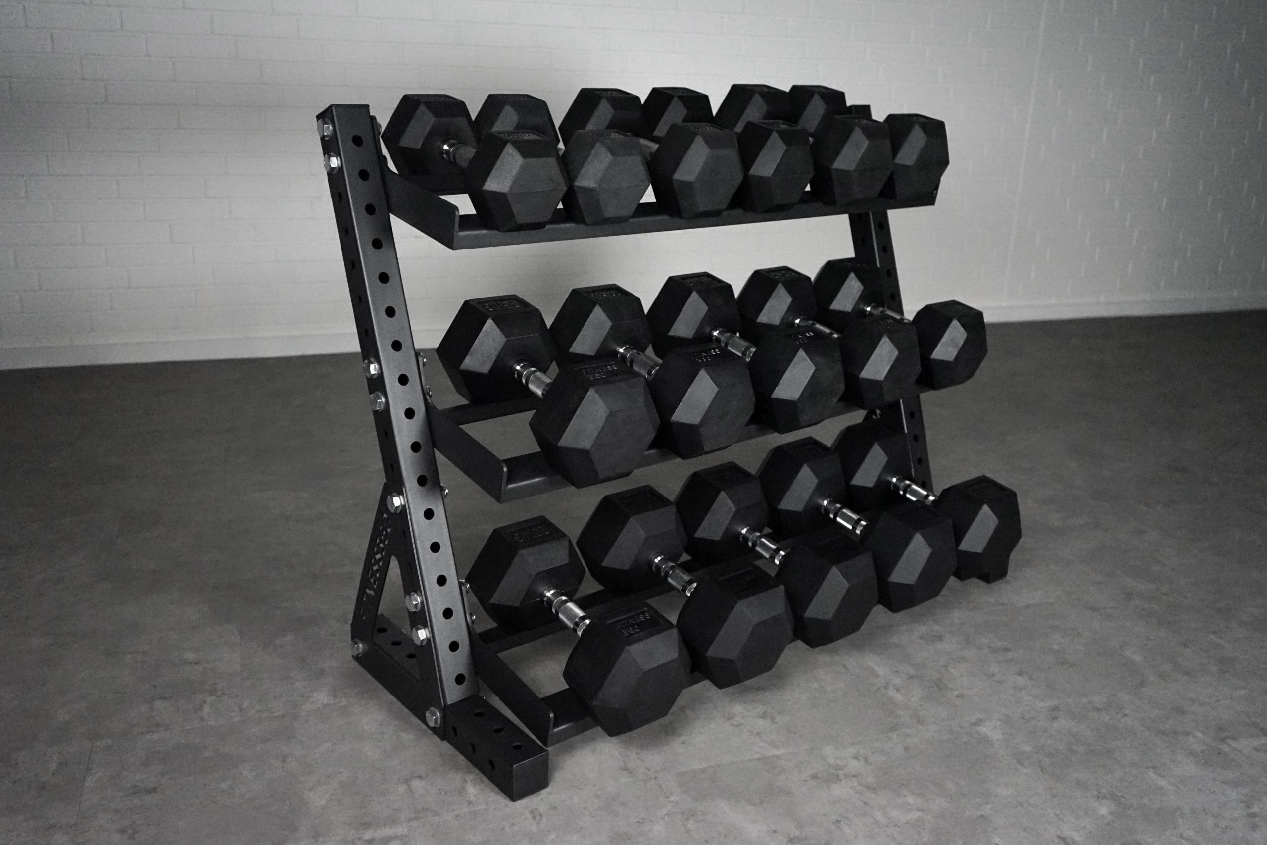 Håndvægte (sæt, 12,5-30 kg) inkl. stativ og justerbar bænk - Image 3