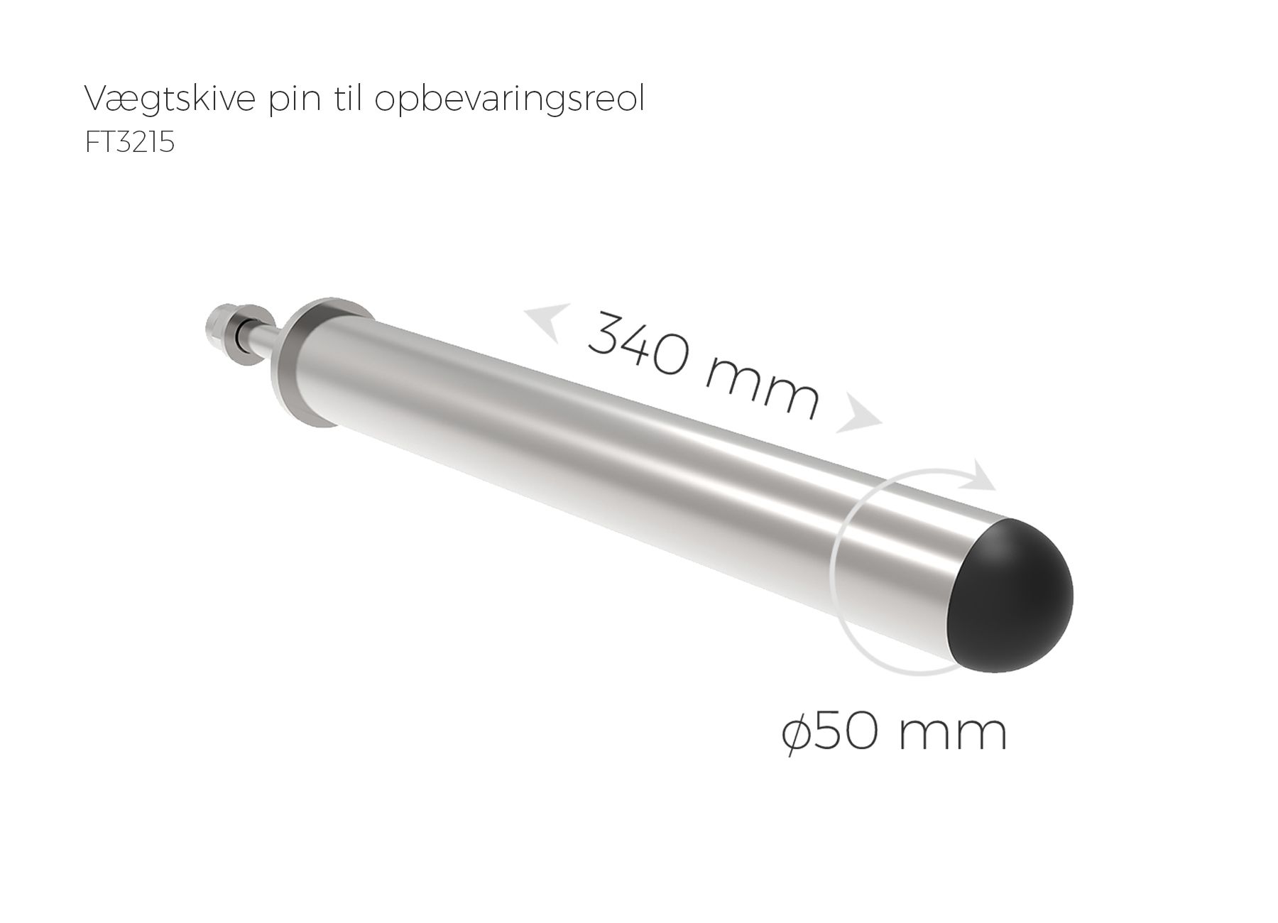 Vægtskive pin til opbevaringsreol