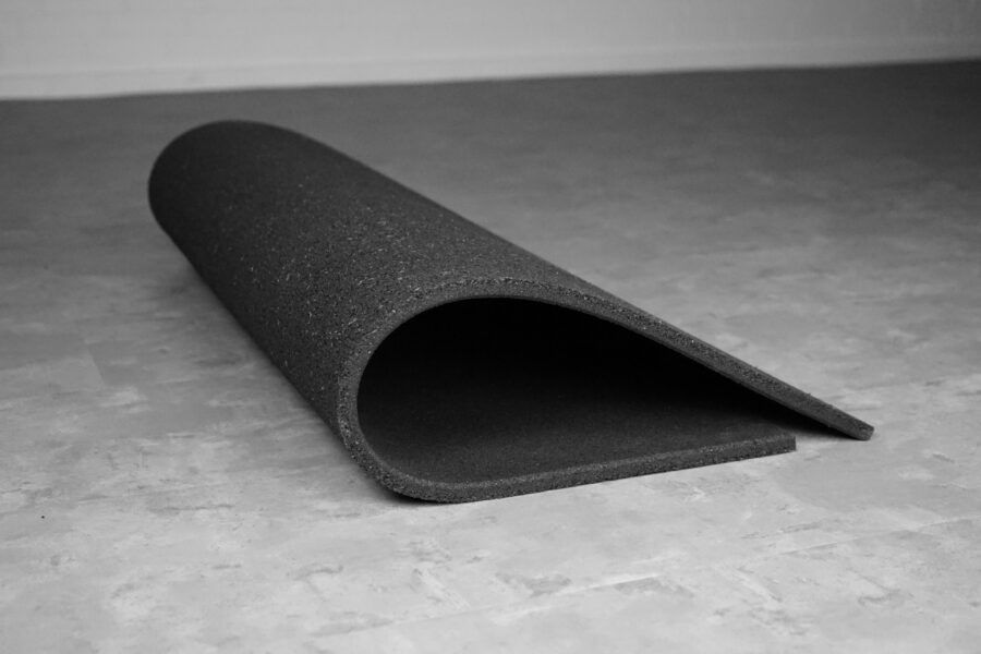 Gummiflise - 15 mm - sort