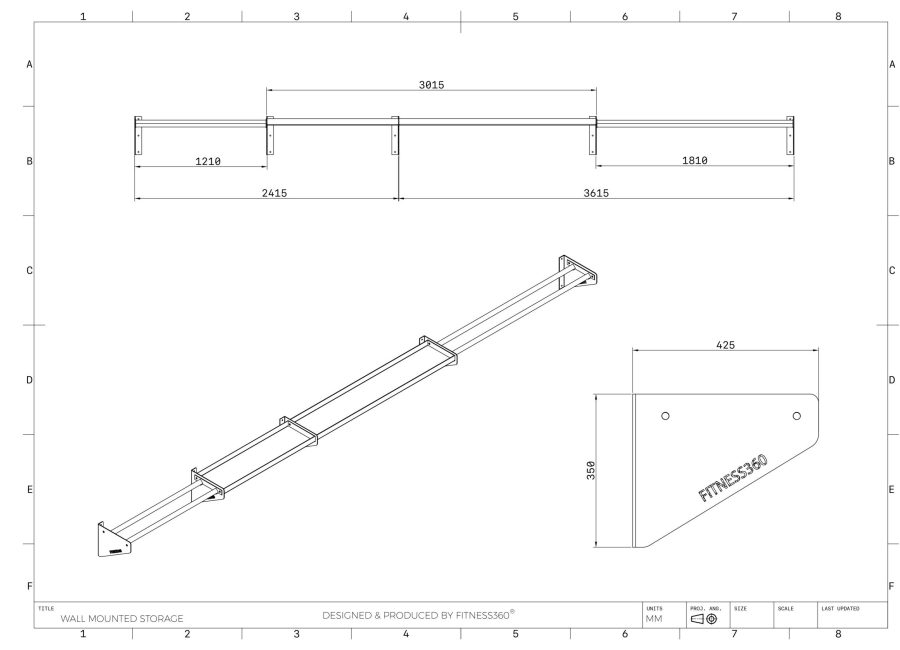 Fitness360 wall mounted storage