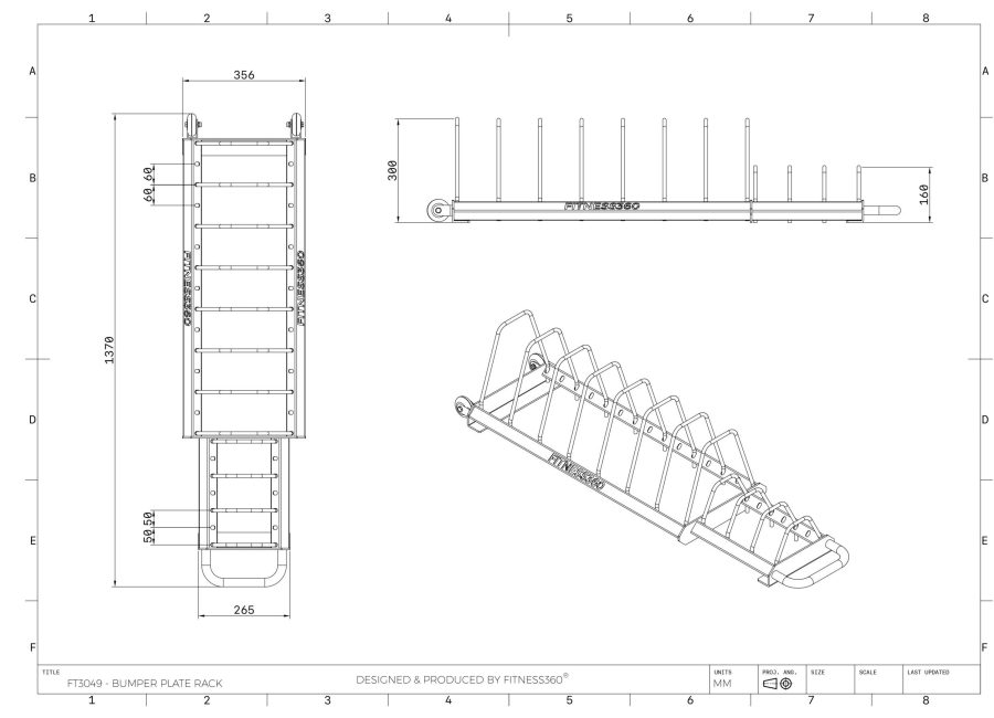 Vægtskiveholder - bumper plate rack